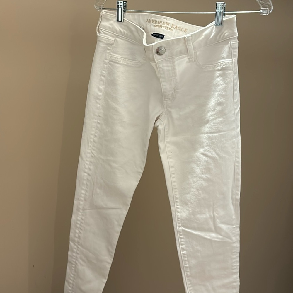 American eagle skinny jeans white